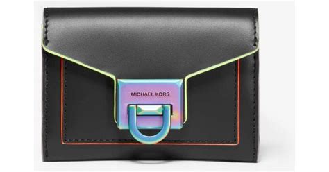 michael kors manhattan small flap wallet|Michael Kors manhattan contrast trim.